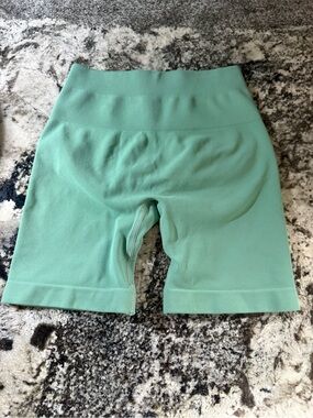 Seamless High-Rise Bike Shorts in Mint Green